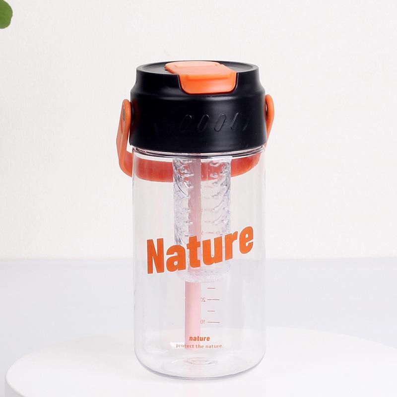 High-value student Internet celebrity ins Portable portable accompanying cup Straw cup 800ml чёрный
