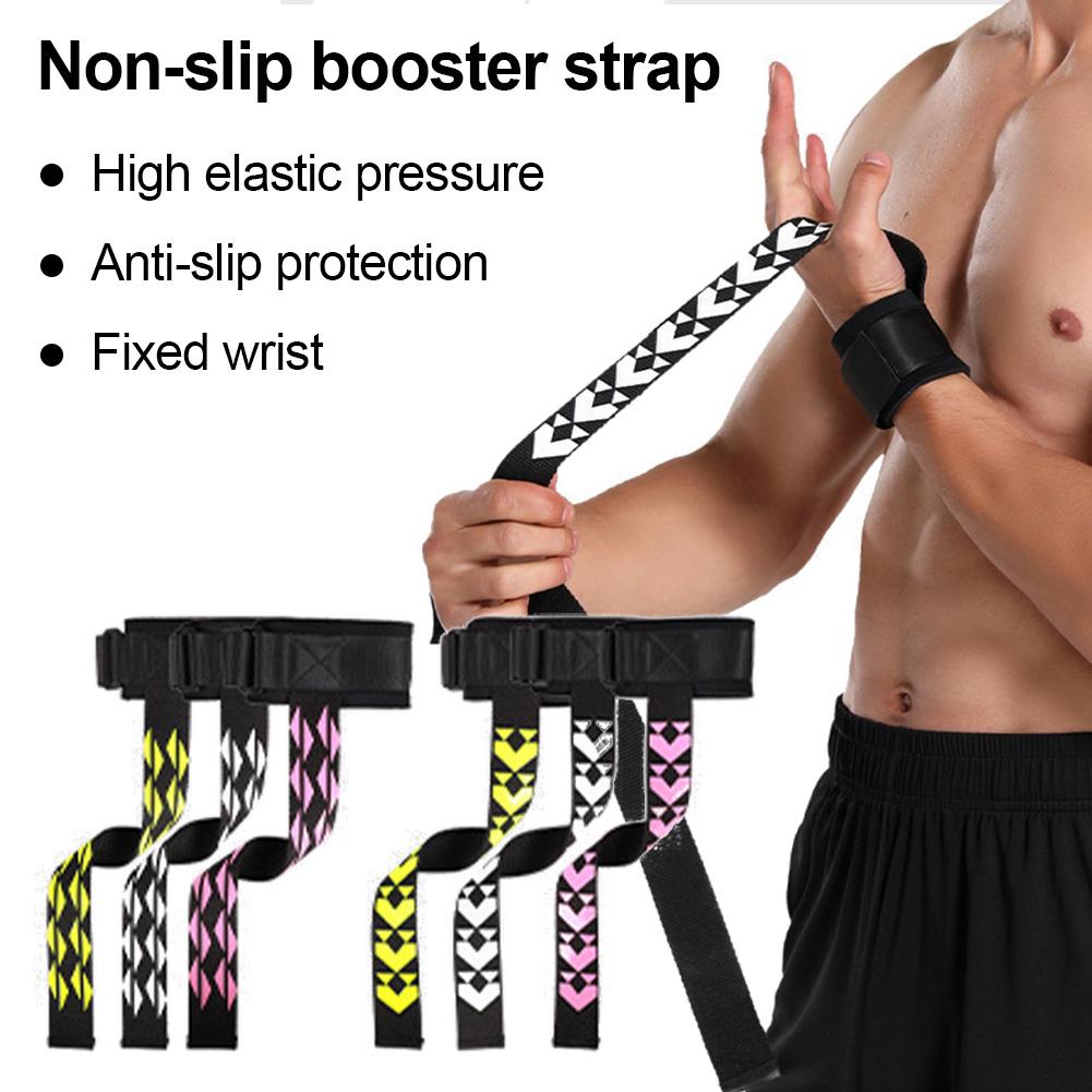 

1 пара нескользящих ремней-усилителей для подтягивания гантелей для тяжелой атлетики, ремешок для спортивной защиты
