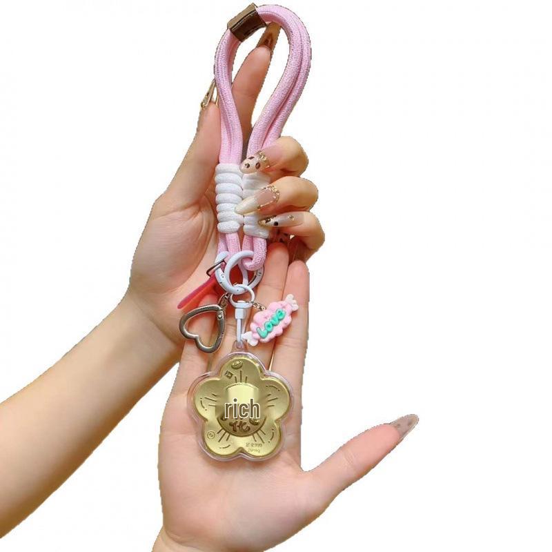 999 Pure Gold Flower Keyring Bag Charm - Perfect Gift for Best Friend or Girlfriend