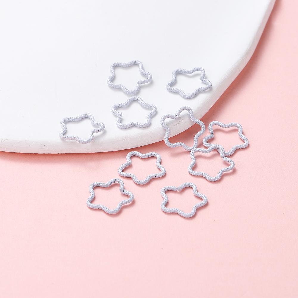 50 Stück/Los Bunte offene Ringe Sternform Biegeringe Für Schmuckherstellung Schlüsselanhänger Handy-Kette Bastelbedarf