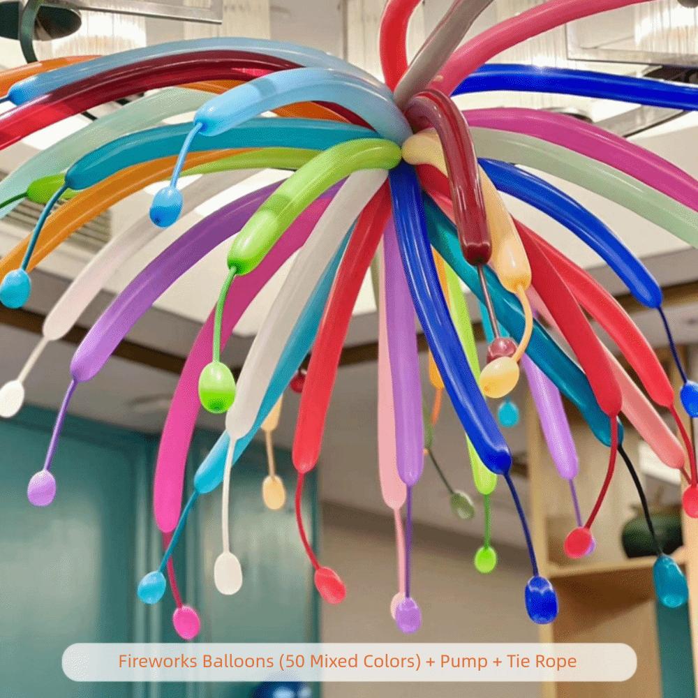 

50pcs Multicolor Long Strip Balloons Latex DIY Accessories Latex Balloons Mixed Color Photo Props Balloons Festivel Ornament 10inch