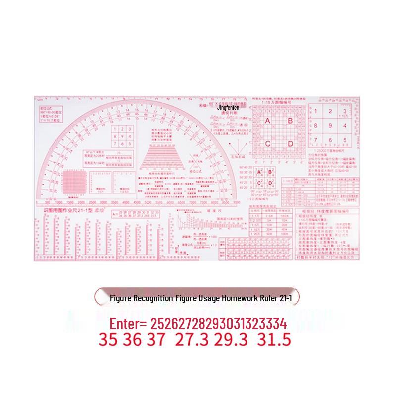 Multi-functional Map Reading and Measurement Ruler