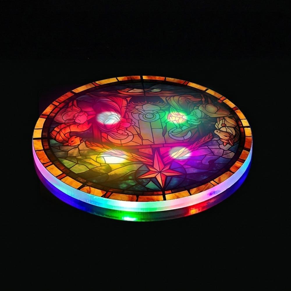 Christian Religious Nativity Cup Pad Round Religious Figure Coaster Holiday Decor