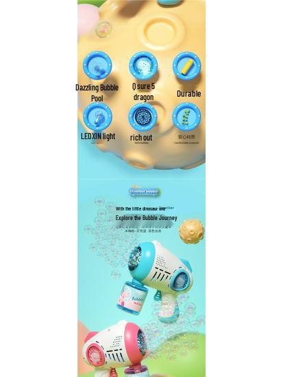 2025 New Model Handheld Electric Bubble Gun Toy for Girls
