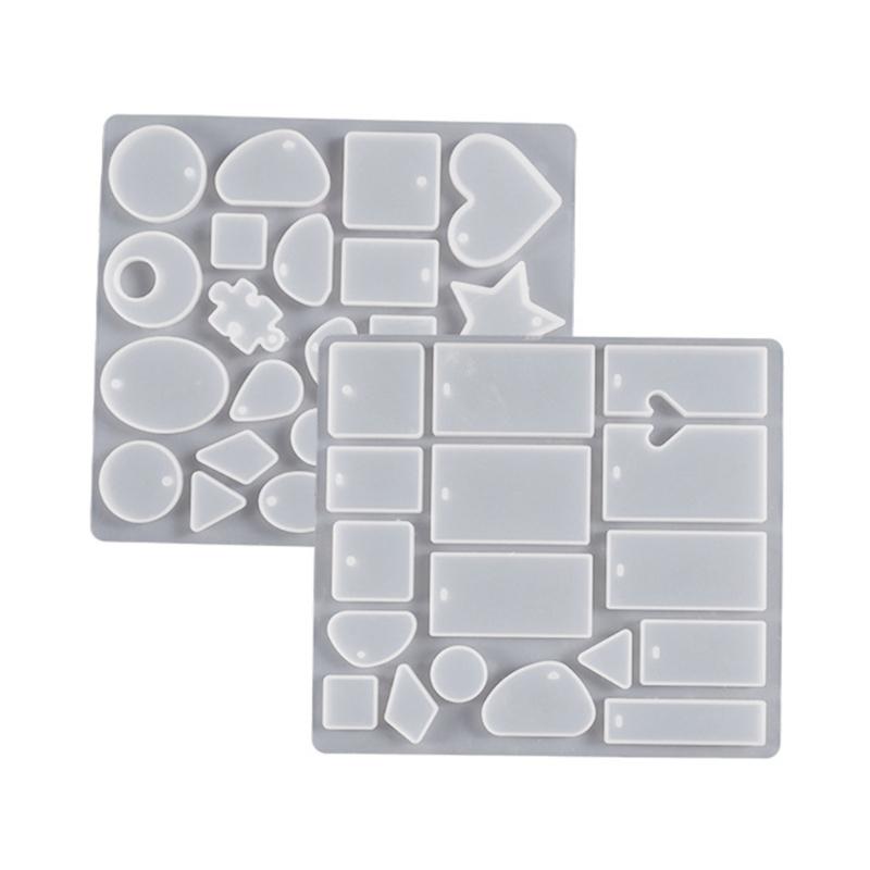 DIY Earring Silicone Mold 3D Geometric Dangle Making Tool Handmade Necklace Jewelry Pendant Mold DIY Resin Casting Mold