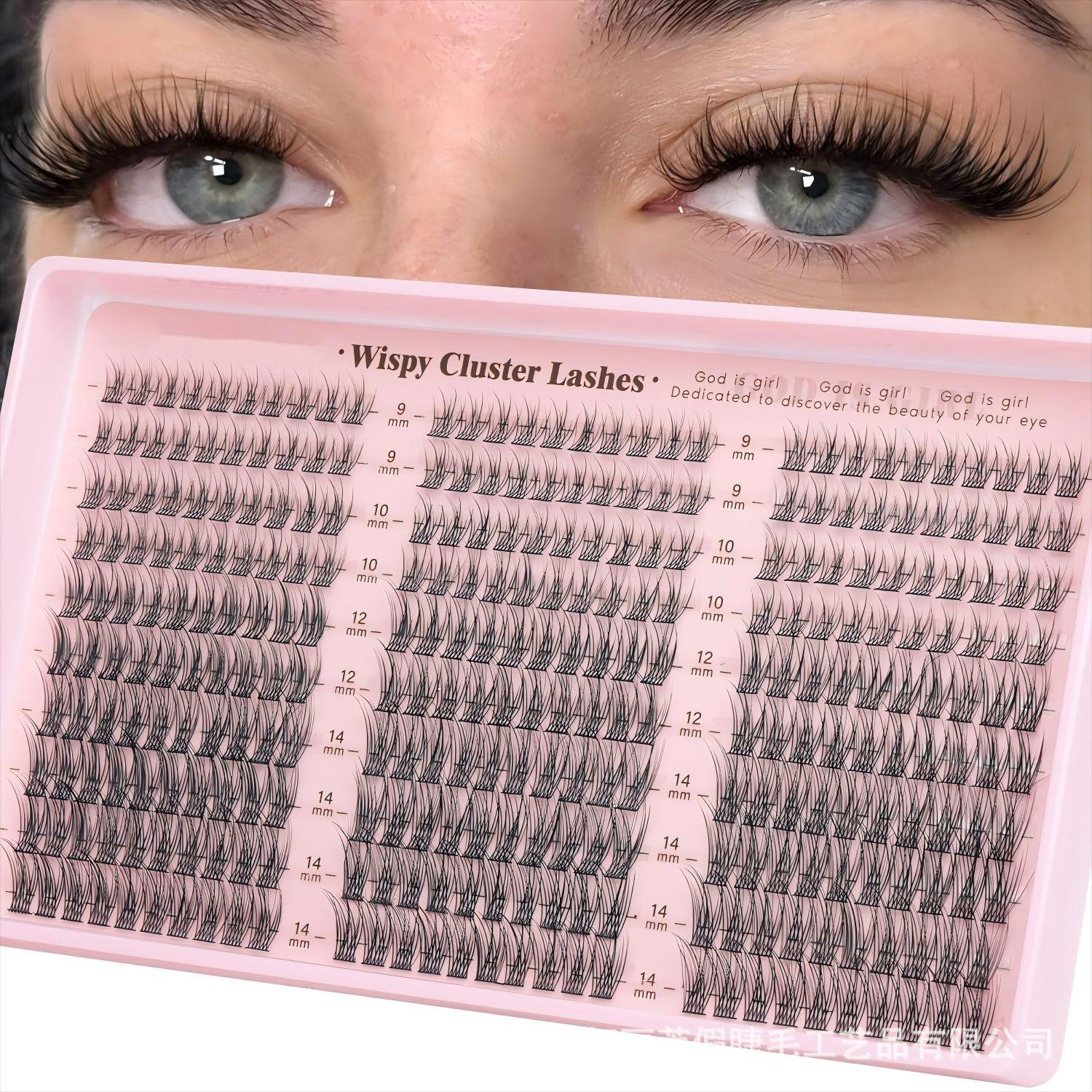 Eyelash Tuft Set Soft Natural Eye Makeup Diy Extension Set 10-16Mm K-c curl shorts_1 чёрный