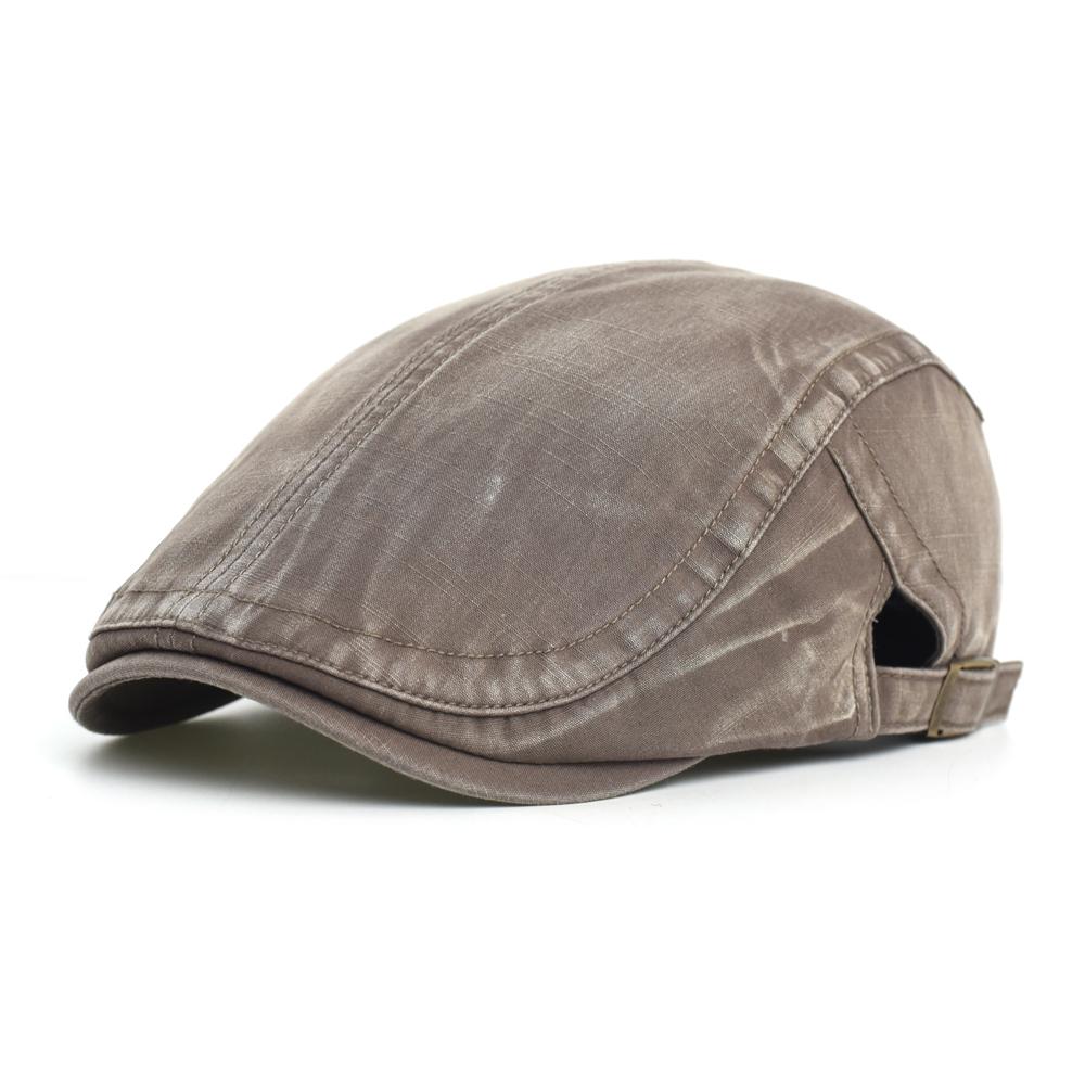 Four Seasons Washed Casual Newsboy Cap Men Women Distressed Peaked Cap Adjustable Beret Vintage Ivy Flat Cap