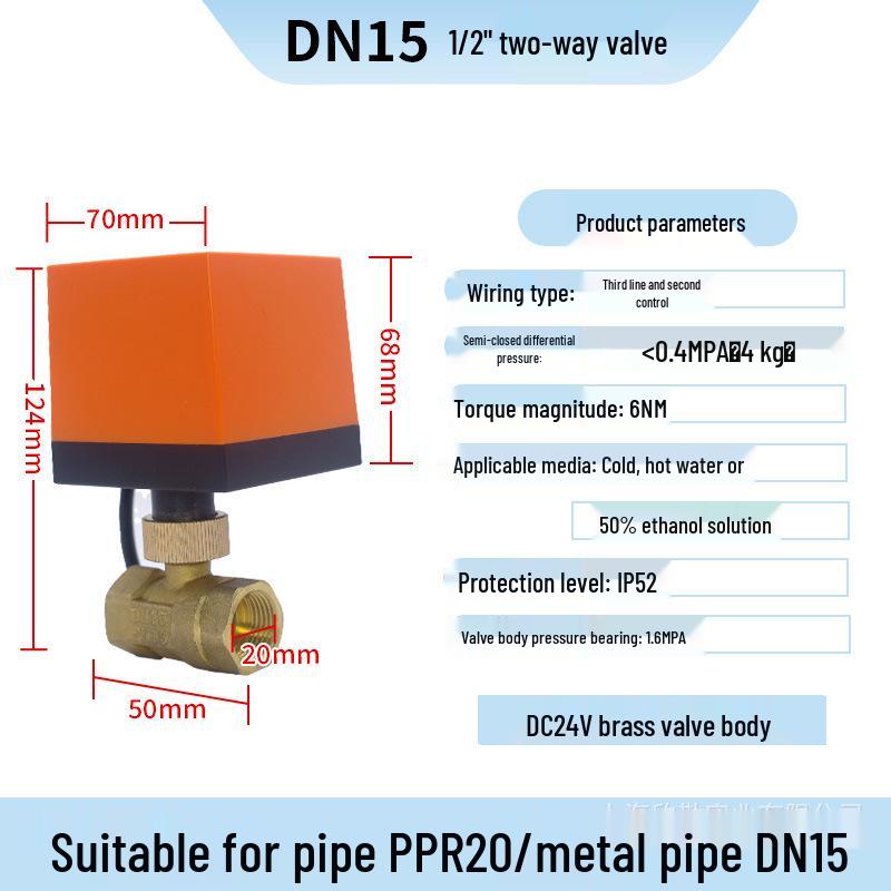 Zweiwege Messing Elektromagnetisches Solar-HVAC-Ventil: Temperaturregelung, Normalerweise offen/geschlossen, Zwei-/Draht-Kugelhahn.