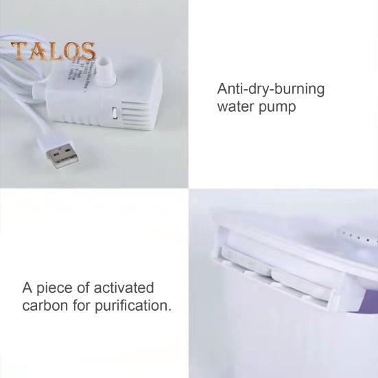 3L Automatischer Haustier-Wasserbrunnen Leiser Hunde-Wasserspender mit LED-Licht und Wasserstandsfenster Haustier-Trinknapf für Hunde und Katzen