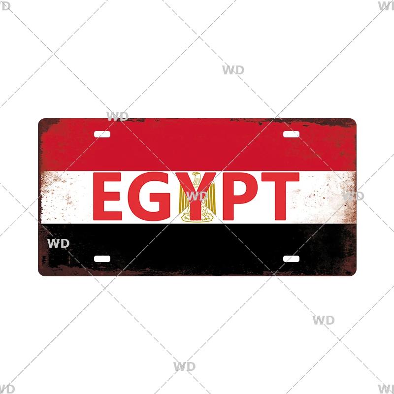 National Flag License Plate 6x12Inch Home Signs Metal Vintage Tin Sign Garage Bar Wall Signs Decor Patriots Best Gift Dustproof