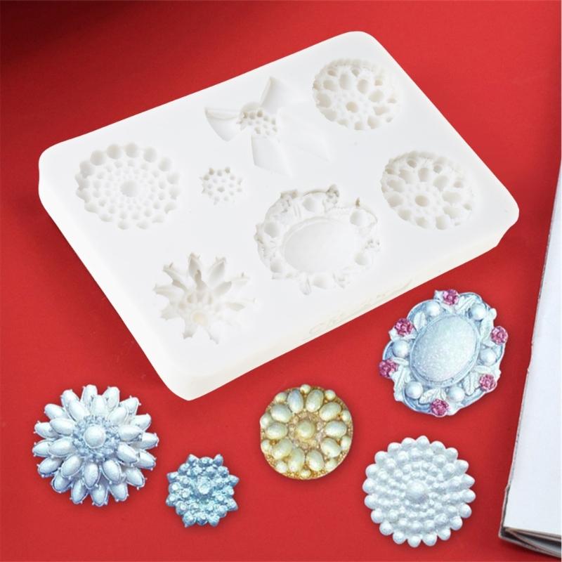 3D Jewelry Shape Silicone Rubber Flexible Food Safe Mould Clay Resin Ceramics Candy Fondant Candy Chocolate Soap Mould