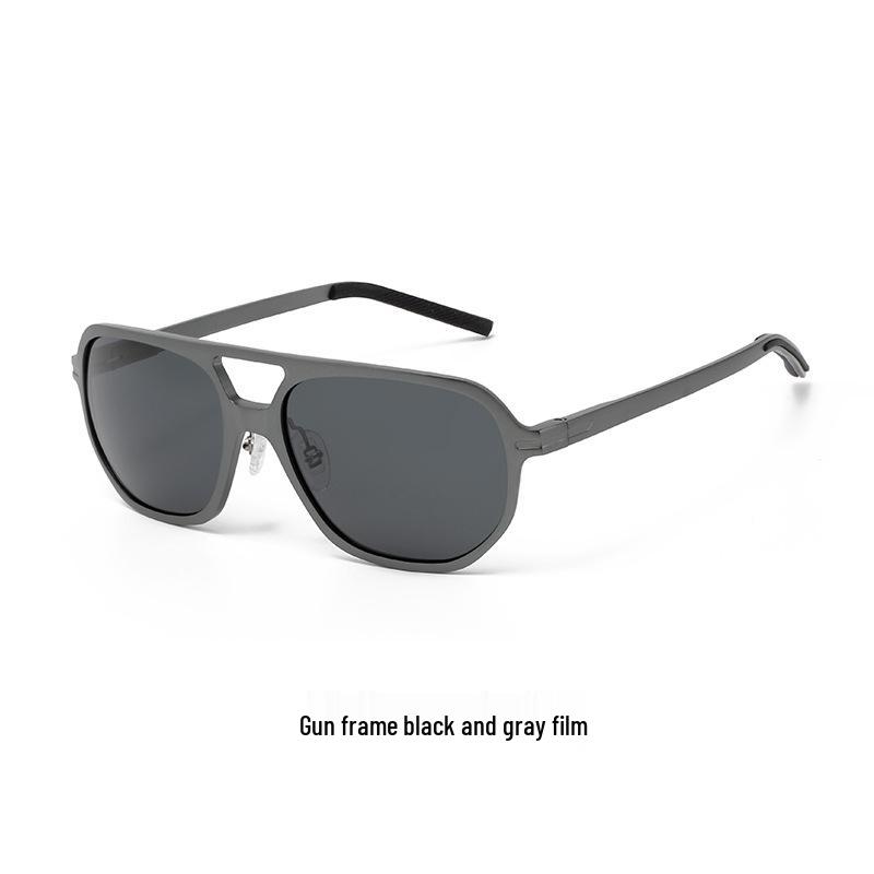 New 8811 Double Bridge Men s Polarized Sunglasses — Aluminum-Magnesium, High-End Streetwear, UV Protection, Night Vision