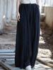 Culottes de Patchwork de Algodón y Lino para Mujer Otoño/Invierno Meditación Zen