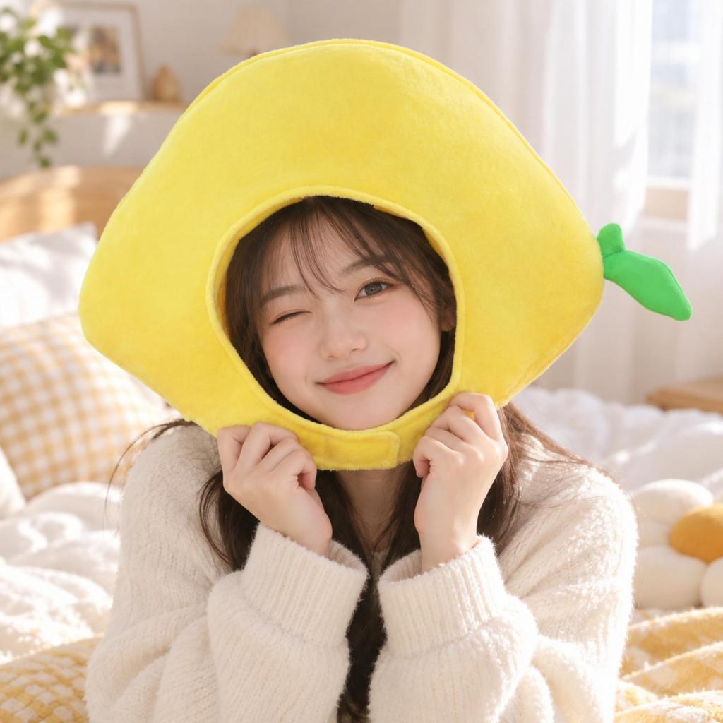 Soft Lemon Headpiece Lightweight Costume Hat Comfortable for Photo Shoots