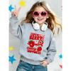 European sizes Cute Strawberry Print Pattern Kids'  Thin Round Neck Sweatshirt 0-3 Years Comfortable  Outdoor Outfit Choice