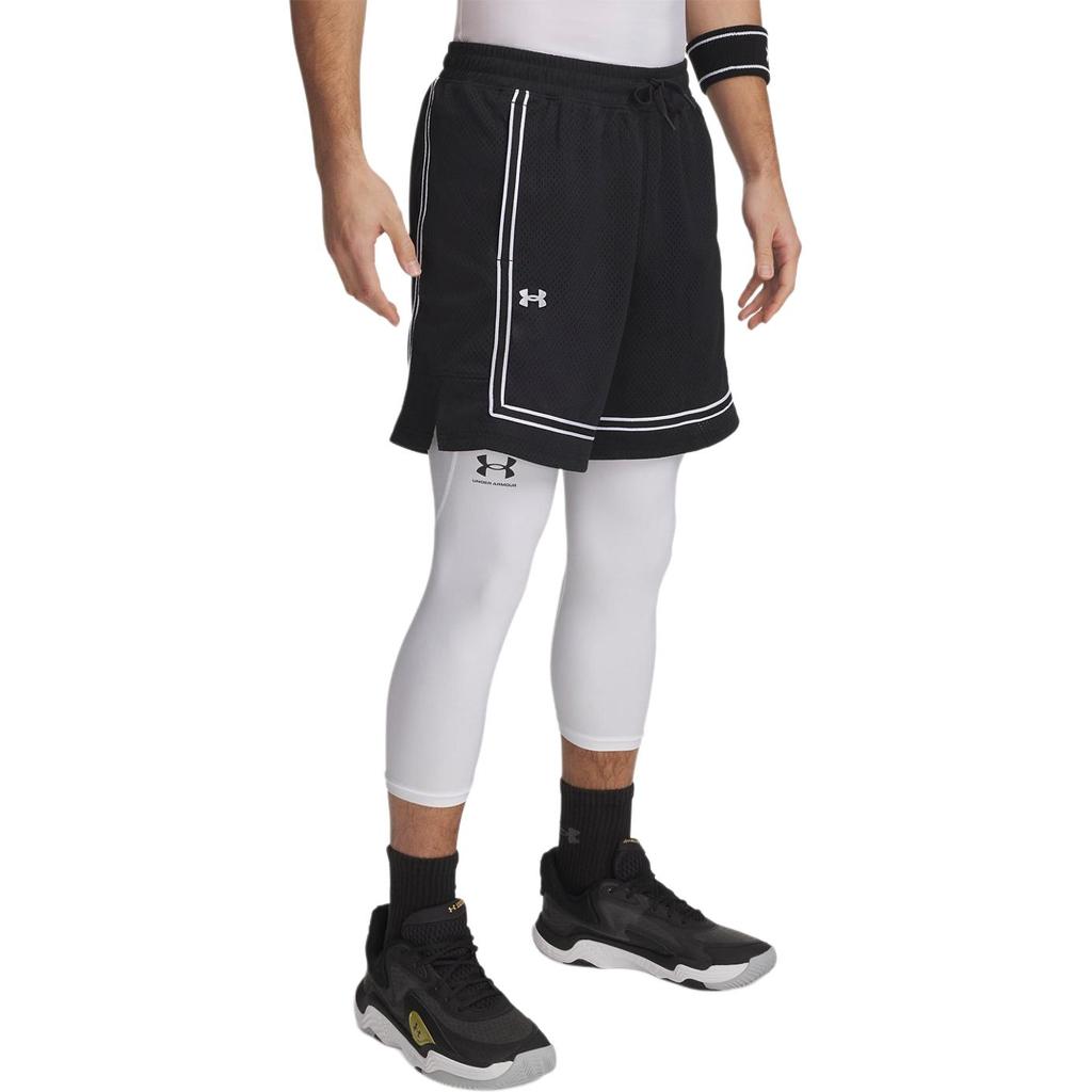 Under Armour Zone Pro 7 Inch Mesh Color Block Fashion Versatile Breathable Sports Shorts Men Shorts Black 1387089-001