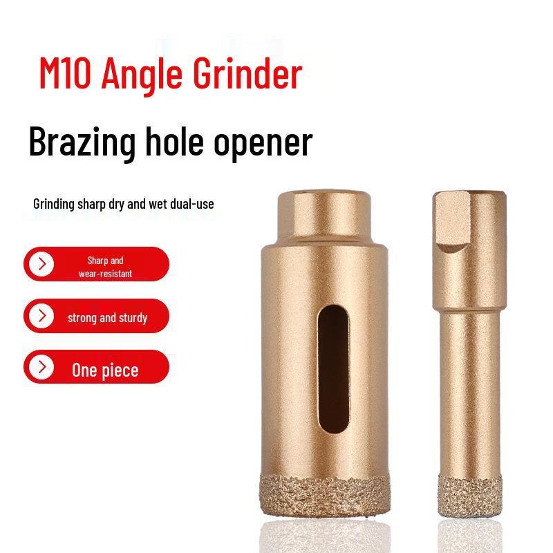 M10 Angle Grinder for Tile and Stone: Hole Opener and Polisher with Drill Bit
