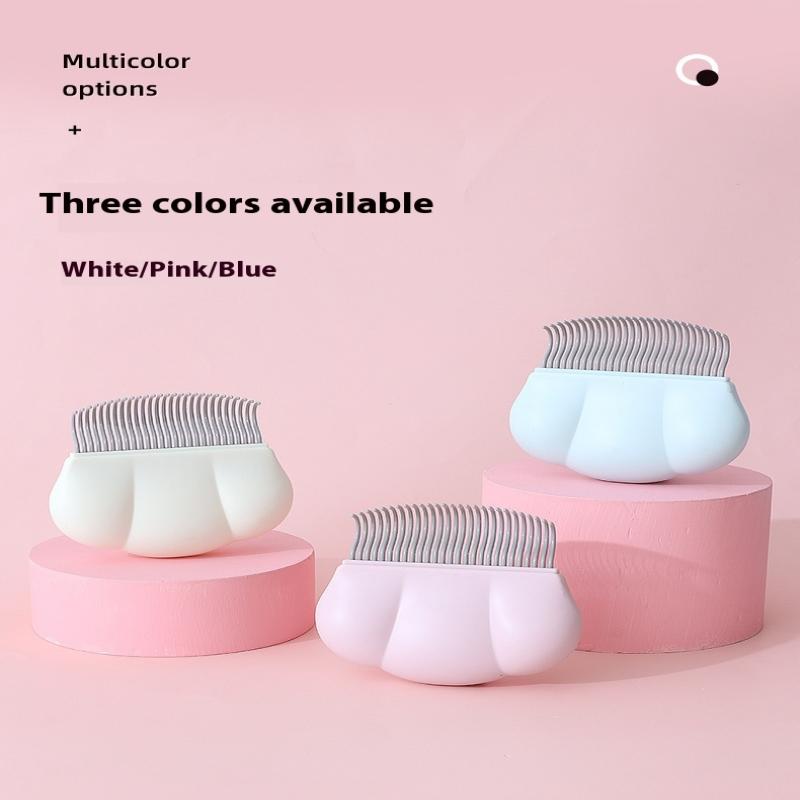 1Pcs Multi-Purpose All Hair Lengths Pet Grooming Brush Shell Shape Self-Cleaning Massage Comb Ergonomic Pet Comb Pet Cat Dog