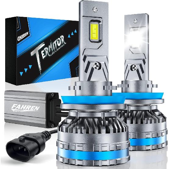 FAHREN H11 Fog Bulbs, Upgraded 120W 40000LM H8/H9 Bright Lighting Bulb, 6500K Cool White IP68 Waterproof,Quick Installation, Pack of 2