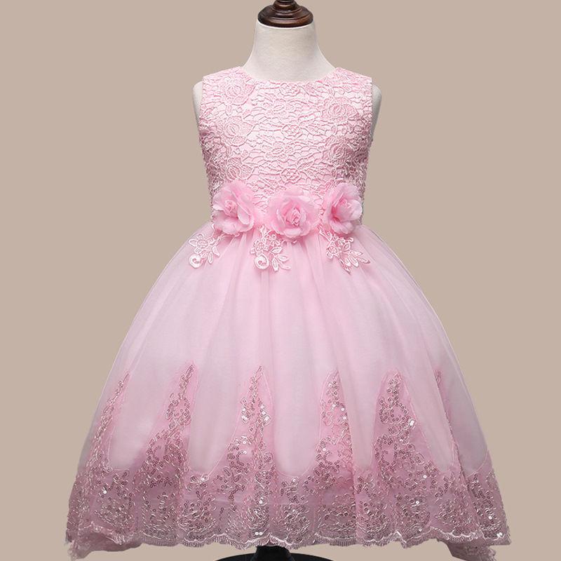 Splendido Vestito da Principessa con Fiocco per Damigella d'Onore per Bambini Perfetto per Feste e Matrimoni