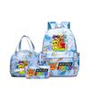 Sprunki teen student schoolbag rhythm box cartoon large capacity cute backpack three-piece set 3