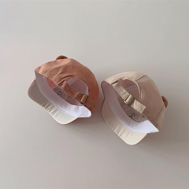Cute Short Brim Baby Baseball Cap Cartoon Bear Ears Infant Toddler Sun Hat Outdoor Sunshade Baby Boy Girl Duck Tongue Caps