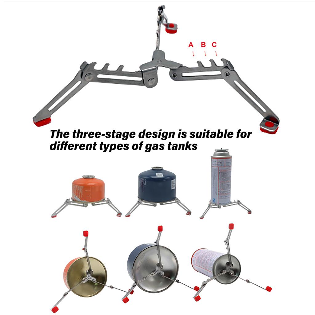Folding Gas Tank Bracket Canister Stand Flat Gas Tank Holder Gas Tank Stove Stand Bracket Outdoor Hiking Picnics Cooking