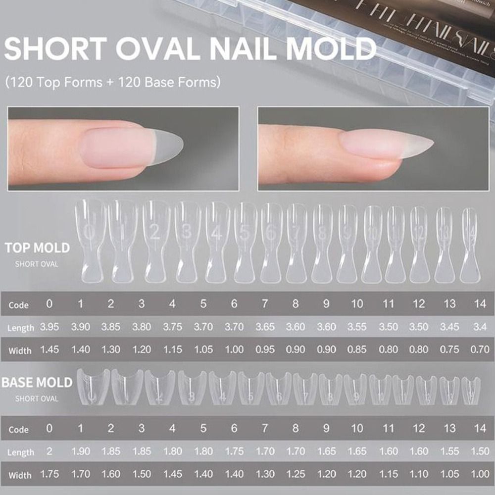 240pcs Ultra-Thin Sandwich Nail Forms No-Trace Double-Sided Fake Nails New Nail Tips  DIY