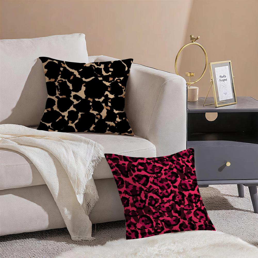 Classic Leopard Print Pattern Pillow Case Sofa Living Room Bedroom Headboard Backrest Cushion Square Cushion