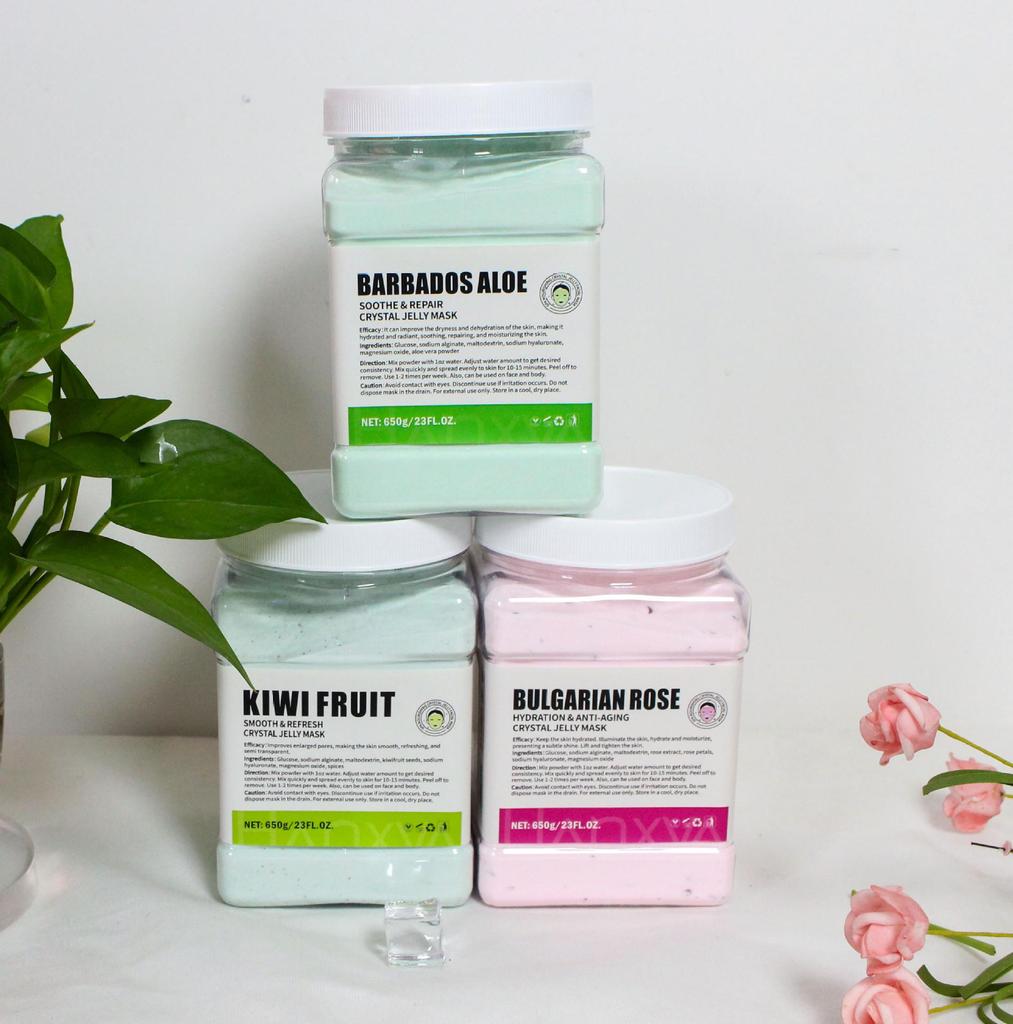 All Natural English Rose Petal Soft Mask Powder - 650g Crystal Jelly Moisturizing Formula