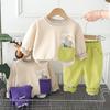 Kids Casual Long-Sleeve Set, Comfortable Daily Wear Outfits