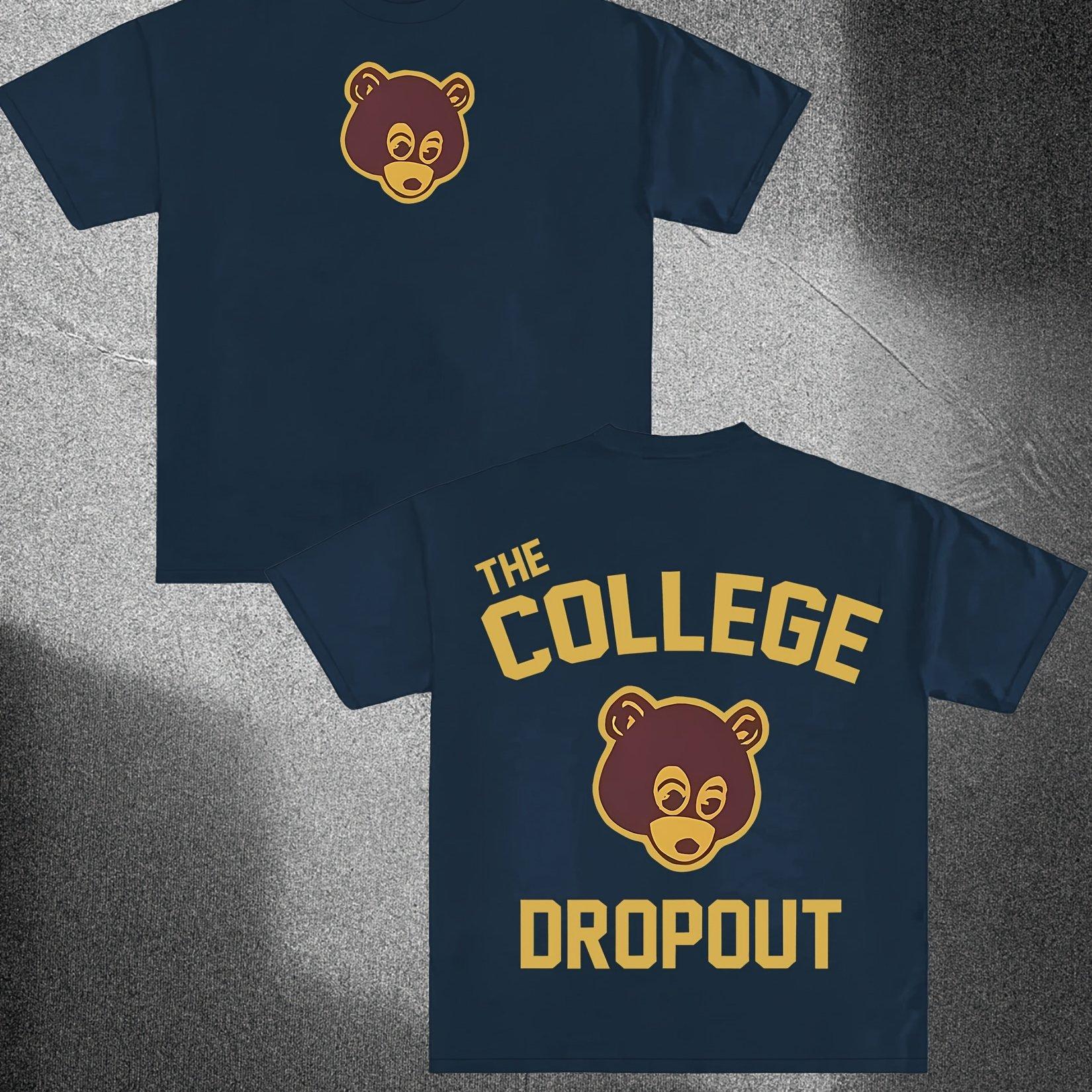 

Лучший известный Канье Уэст The College Dropout Graphics Футболка Мужская Женская Хип-Хоп Рэп Винтажные Футболки Мужская Повседневная Футболка Большого Размера XXXXL