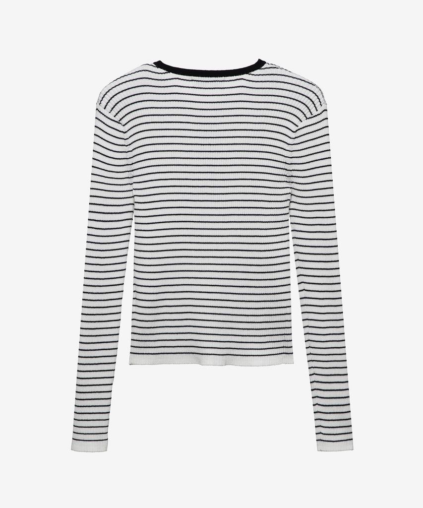 MIND BRIDGE WOMEN [W] Henley Neck Striped Knit