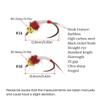 6PCS #14 #16 Barbless Brass Bead Head Nymph Fly Fishing Flies Fast Sinking Wet Fly For Trout Grayling Perch Bass