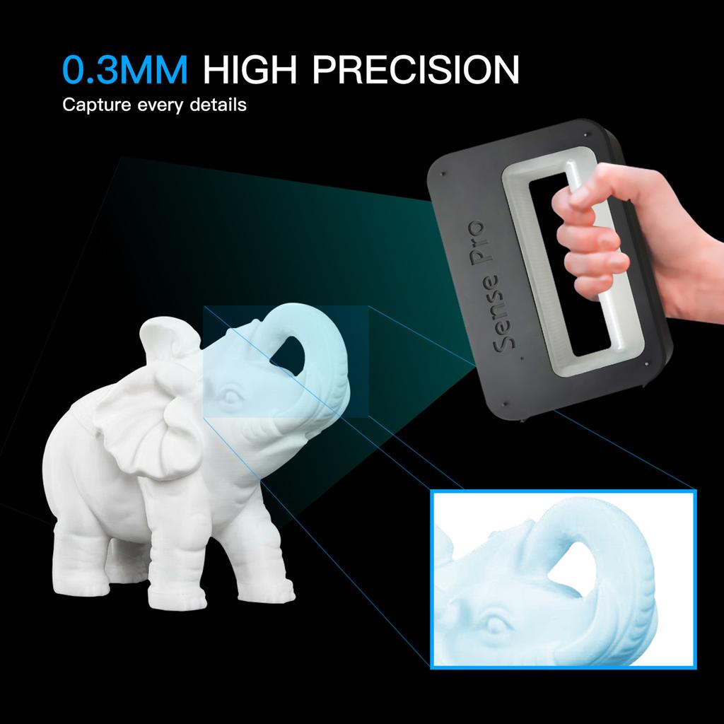 Sense Pro Handheld Mobile 3D Scanner Portable 3D Modeling Scanner High Precision Accuracy 0.3mm