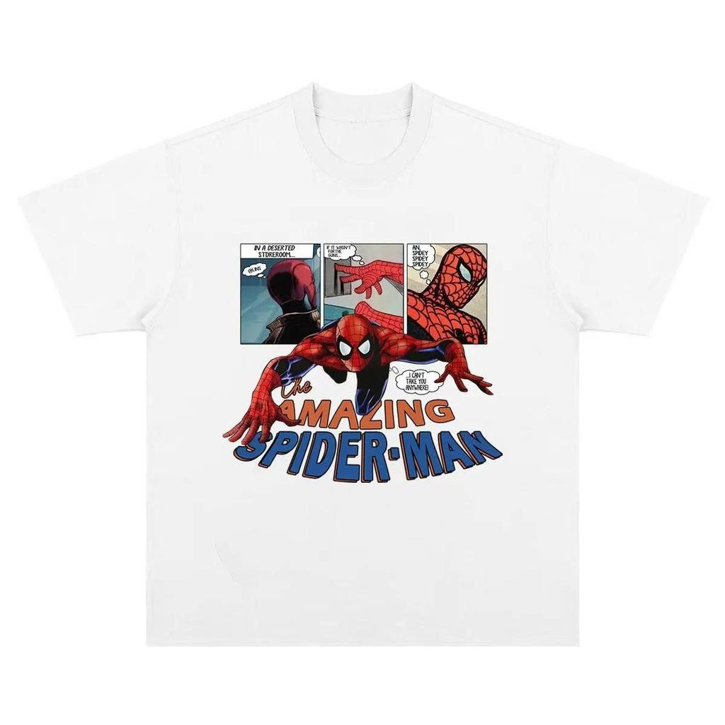 Genuine Authorized Spider-Man Cartoon Anime Spider-Man Men's and Women's Hip Hop Short Sleeve T-Shirt Colting