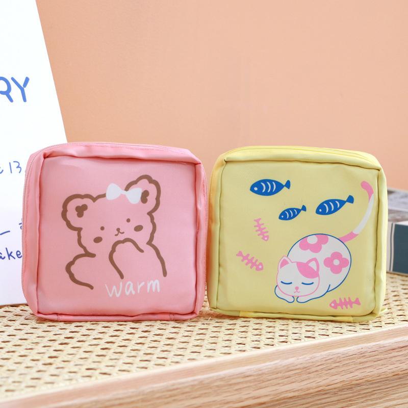 Women Girls Tampon Storage Bag Cosmetic Bag Organizer Bag Organizer Case Sanitary Pad Pouch Napkin Cosmetic Bags Tampon Holder