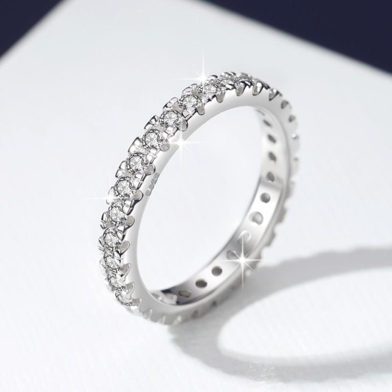 S925 Sterlingsilberring Damen Einzelnotenring Reihenring Simulation Stapelring Zeigefinger Schwanzring Verlobungsring Ehering Geschenk für Freundin