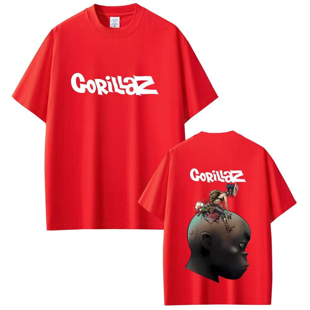 Rock Band Gorillaz Graphic T-shirts Men Women Punk Oversized Streetwear Men's Retro Gothic Short Sleeve T Shirts