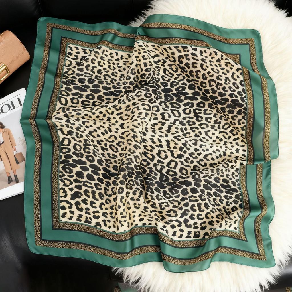 High-end light luxury small square scarf women's Hangzhou satin silk versatile professional wear with shirt scarf neck protection scarf silk scarf