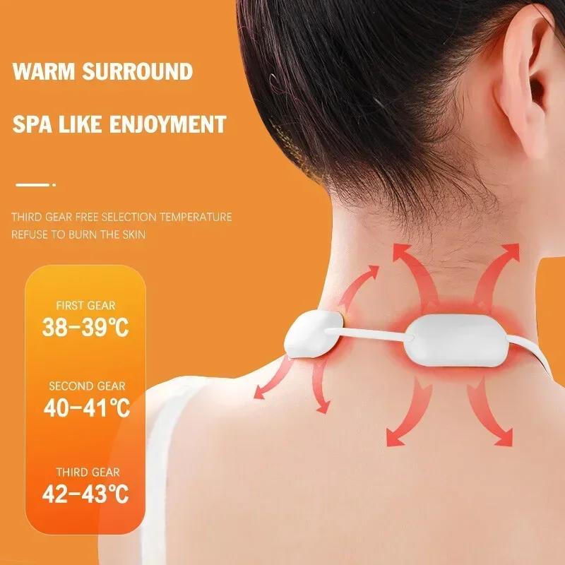 Smart Hängande Nacke Nacke Skuldra Cervikal Ryggrad Massager Varm Kompress Artefakt Muddrande Ryggrad Nacke Lågfrekvent Avslappning