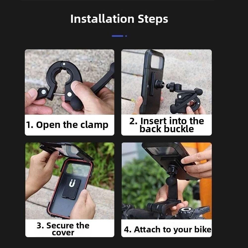 Adjustable Motorcycle Phone Holder Waterproof Phone Navigation Holder  Mobile Navigation