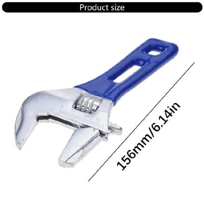 Multifunctional Double Use Large Open End Adjustable Wrench for Narrow Space Pipe Maintenance for Bathroom Repair