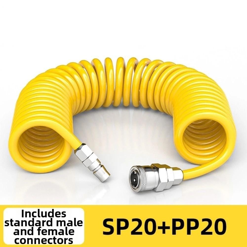 8*5mm PU Recoil Air Hose SP20-PP20 Quick Connect Fittings Pneumatic Spiral Hose Air Compressor