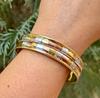 1 Pc Pure Ashtadhatu, Copper Brass Silver Healing Bangle, Cuff, Bracelet, Jewelry, Spiritual Bangle for Kriya Astrological purposes, Domed