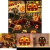 Colorful Halloween Decoration Led Lights Lantern With Bat Skull Pumpkin And Spider Designs