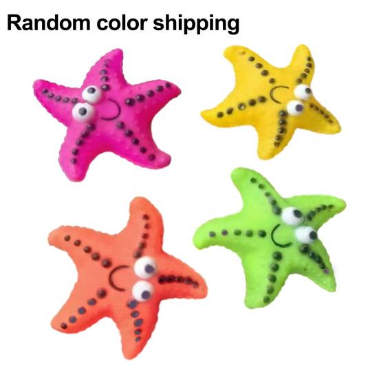 Sternförmiger TPR Hundekauspielzeugball Bissfester Haustierspielzeug mit Beißtextur & Quietscher Interaktiver Zahnsteinentfernungs-Hundespielzeug für kleine mittlere Rassen