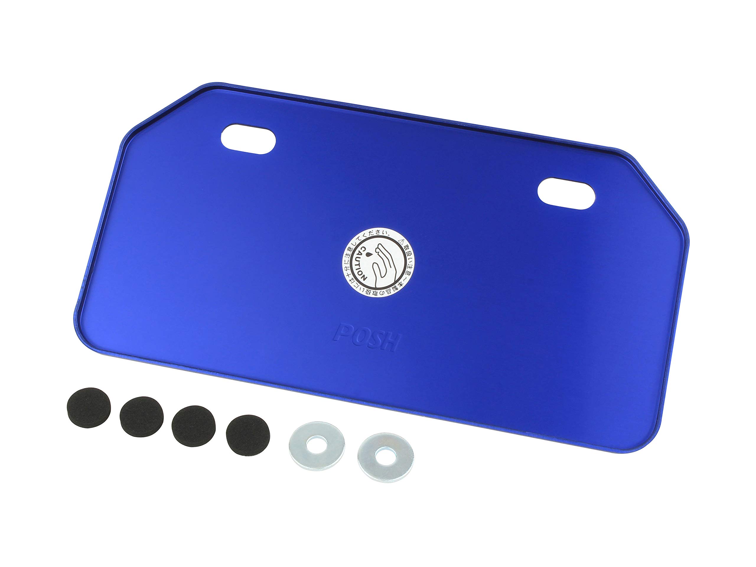 

POSH FAITH Motorcycle Aluminum License Mountain New Standard for 125cc and Under Plate, Shape, Compliant, (Mountain Shape), Blue, 500292-01-10 синий