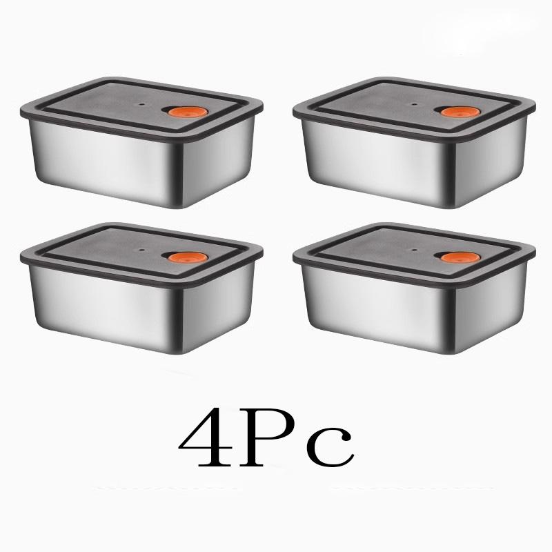 High Quality Stainless Steel Camping Lunch Box Sealed Leak-proof Bento Box Refrigerator Microwave Freezer Storage Box