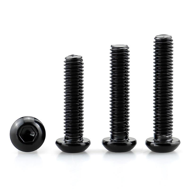 

M2-M10 Electrophoretic Black 304 Stainless Steel Semi-Round Hex Machine Screw M2.5*5